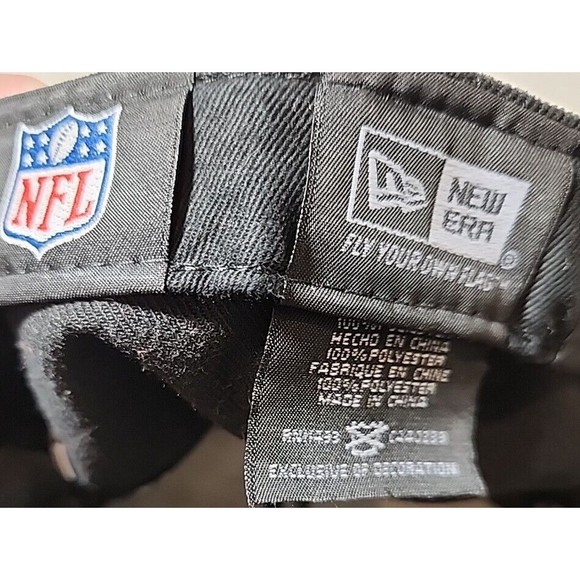 Washington Redskins Adult New Era Black Authenic Cap Hat Fitted‎ 6 panel RARE - Picture 7 of 7